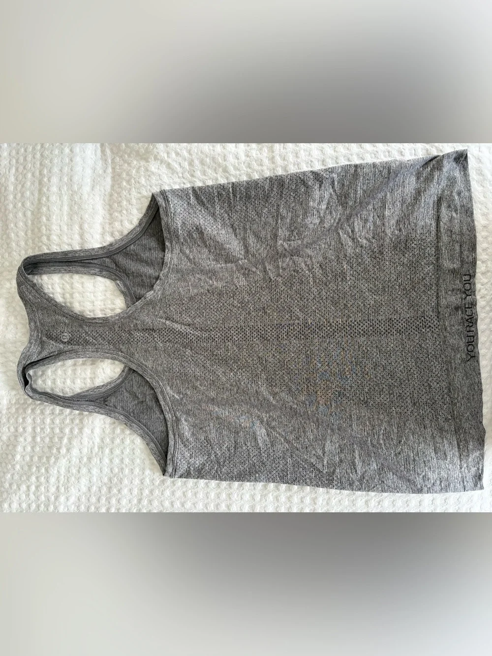 lululemon athletica Heather Gray Swiftly Tech Racerback Tank - hip length